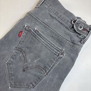 Levis 511 Jeans Womens W36 L34 Grey Slim Stretch Pockets Denim Adj Waist Buttons